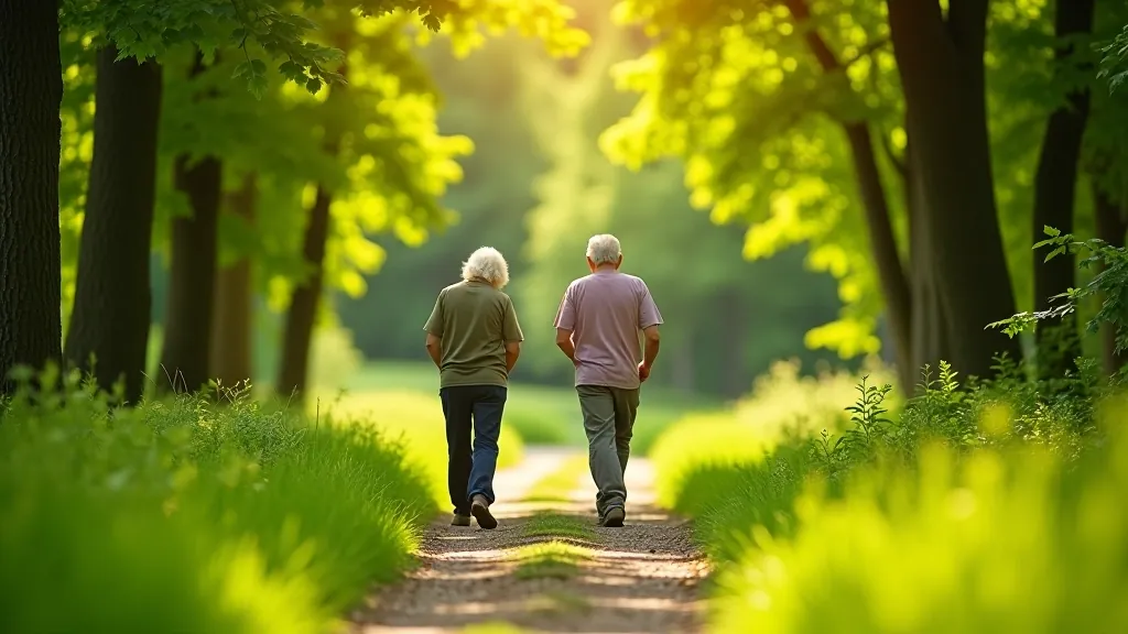 Seniori pastaigā Talsu pilsētas ezera apkārtnē